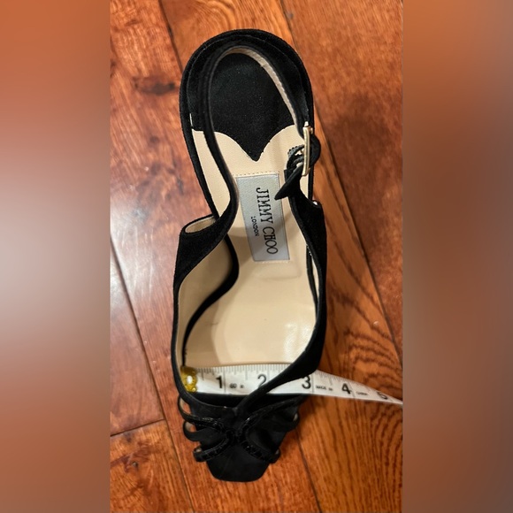 Jimmy Choo Black Leah Slingbacks Size 39.5 - Picture 6 of 6
